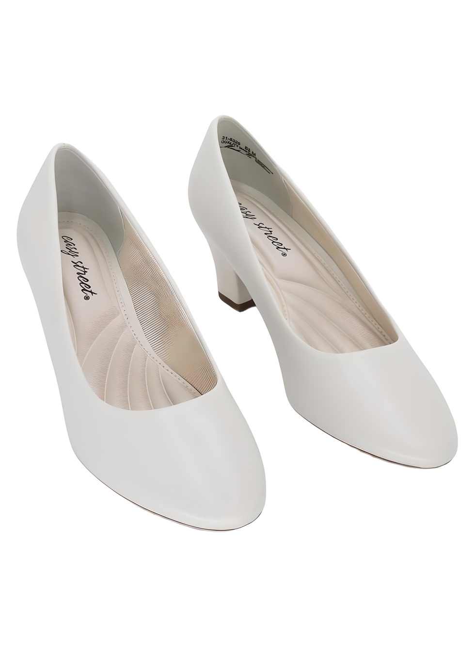 Easy Street Ballari Bone Comfort Pumps 1.5" Block Heel Size 8.5M
